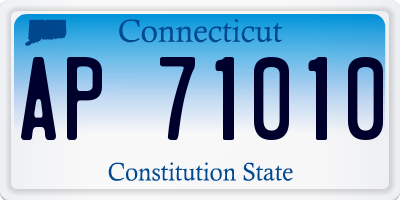 CT license plate AP71010