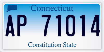 CT license plate AP71014