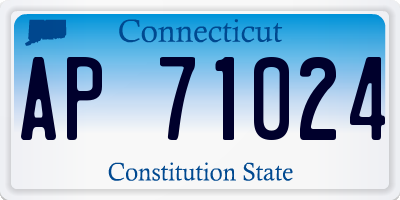 CT license plate AP71024