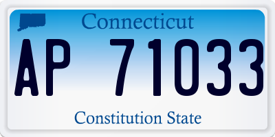 CT license plate AP71033
