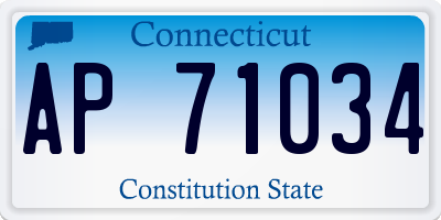CT license plate AP71034