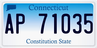 CT license plate AP71035