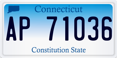 CT license plate AP71036
