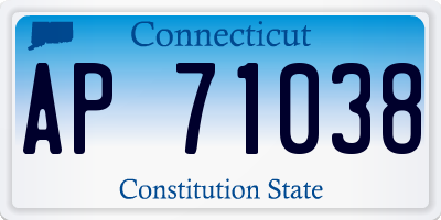 CT license plate AP71038