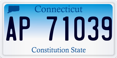 CT license plate AP71039