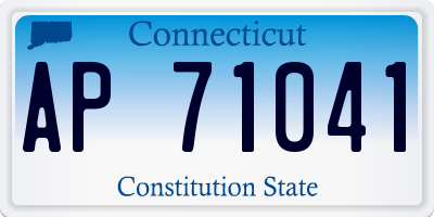 CT license plate AP71041