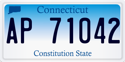 CT license plate AP71042