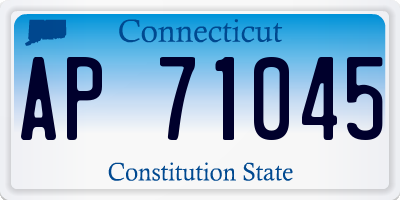 CT license plate AP71045
