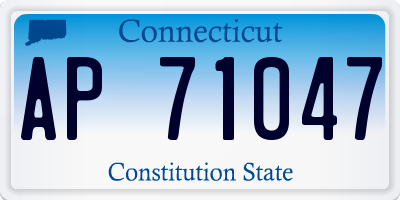 CT license plate AP71047