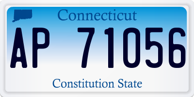 CT license plate AP71056