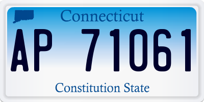 CT license plate AP71061