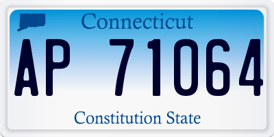 CT license plate AP71064