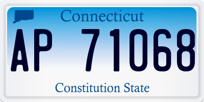 CT license plate AP71068