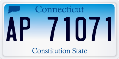 CT license plate AP71071