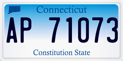 CT license plate AP71073