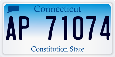 CT license plate AP71074