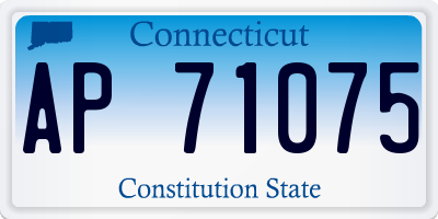 CT license plate AP71075