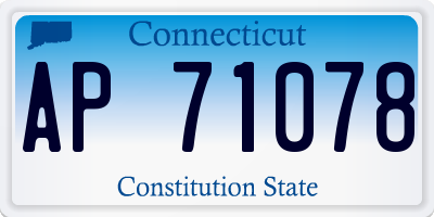 CT license plate AP71078