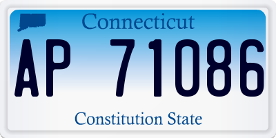 CT license plate AP71086