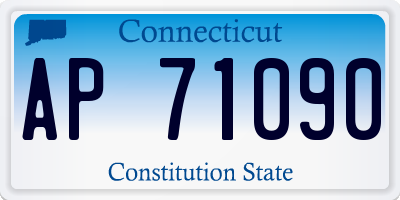 CT license plate AP71090