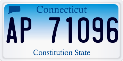 CT license plate AP71096