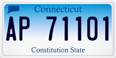 CT license plate AP71101