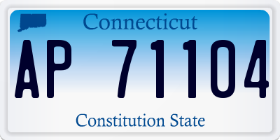 CT license plate AP71104