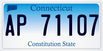 CT license plate AP71107