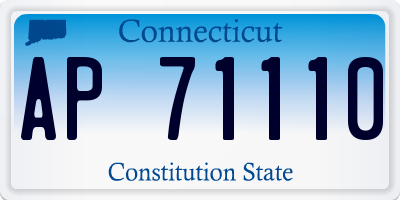 CT license plate AP71110