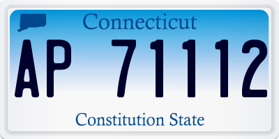 CT license plate AP71112