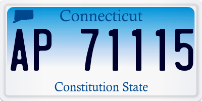 CT license plate AP71115