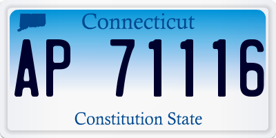 CT license plate AP71116