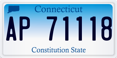 CT license plate AP71118