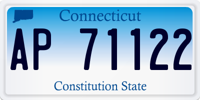CT license plate AP71122
