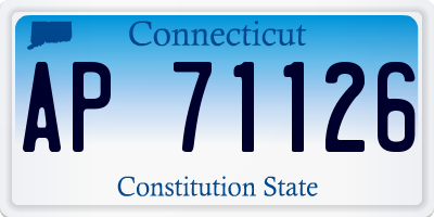 CT license plate AP71126