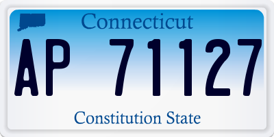 CT license plate AP71127