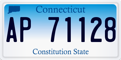CT license plate AP71128