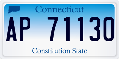 CT license plate AP71130