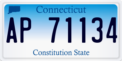 CT license plate AP71134