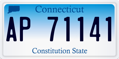 CT license plate AP71141