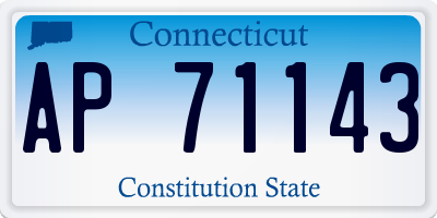 CT license plate AP71143