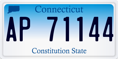 CT license plate AP71144
