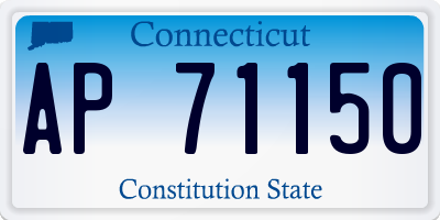 CT license plate AP71150