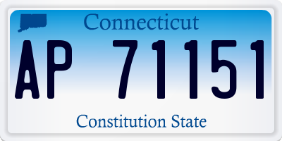 CT license plate AP71151