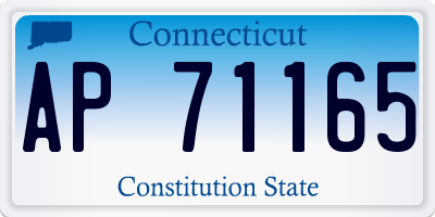 CT license plate AP71165