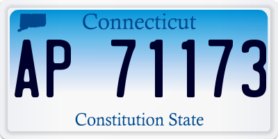 CT license plate AP71173