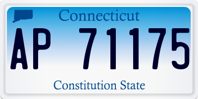 CT license plate AP71175