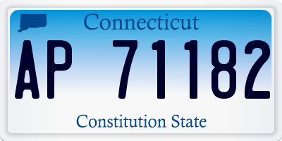 CT license plate AP71182