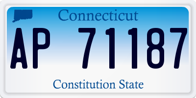 CT license plate AP71187