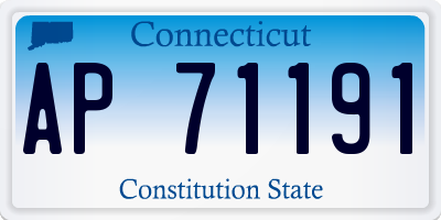 CT license plate AP71191